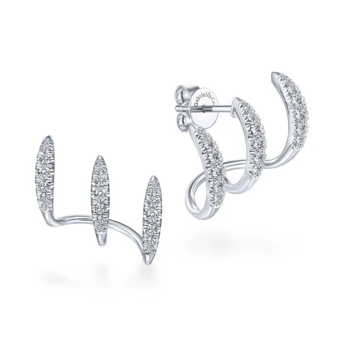 Earrings International Diamond Center Gabriel Co Kaslique White Gold Earrings 052 CTW Earrings International Diamond Center Gabriel Co Kaslique White Gold Earrings 052 CTW