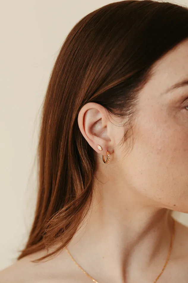 Earrings Sierra Winter Jewelry Evil Eye Stud Earrings White Topaz