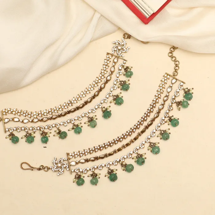 Earrings SILVER Aparaa Elegance Moissanite Silver Ear Chain