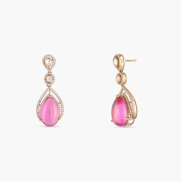 Earrings SILVER Pearl Moissanite Silver Drop Earrings