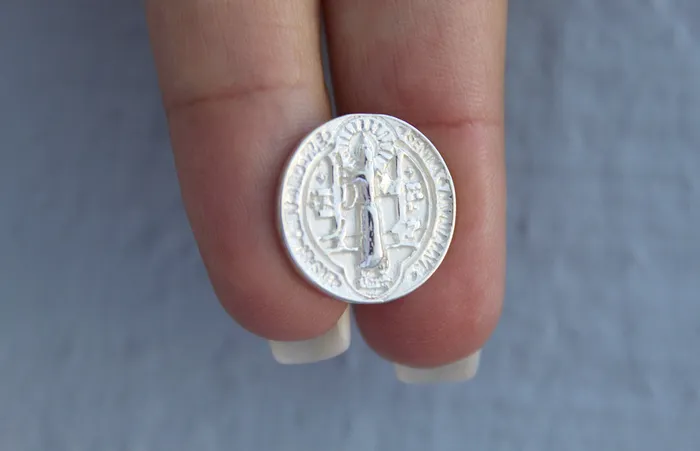Earrings TheLittleCatholic St Benedict Cufflinks in Silver