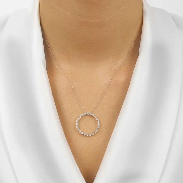 Gems One Necklaces Diamond Eternity Circle Necklace 14 12 or 1 CTW Gems One Necklaces Diamond Eternity Circle Necklace 14 12 or 1 CTW