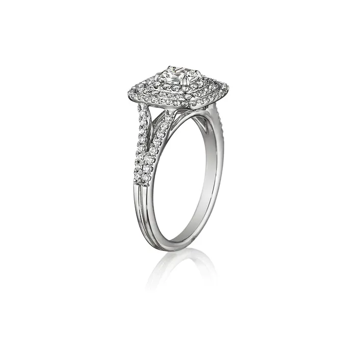 Henri Daussi Cushion Collection Diamond Ring Setting 045 CTW International Diamond Center Rings Henri Daussi Cushion Collection Diamond Ring Setting 045 CTW International Diamond Center Rings