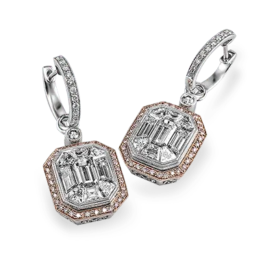 International Diamond Center Earrings Simon G me2061 Mosaic Earrings in 18k Gold with Diamonds International Diamond Center Earrings Simon G me2061 Mosaic Earrings in 18k Gold with Diamonds