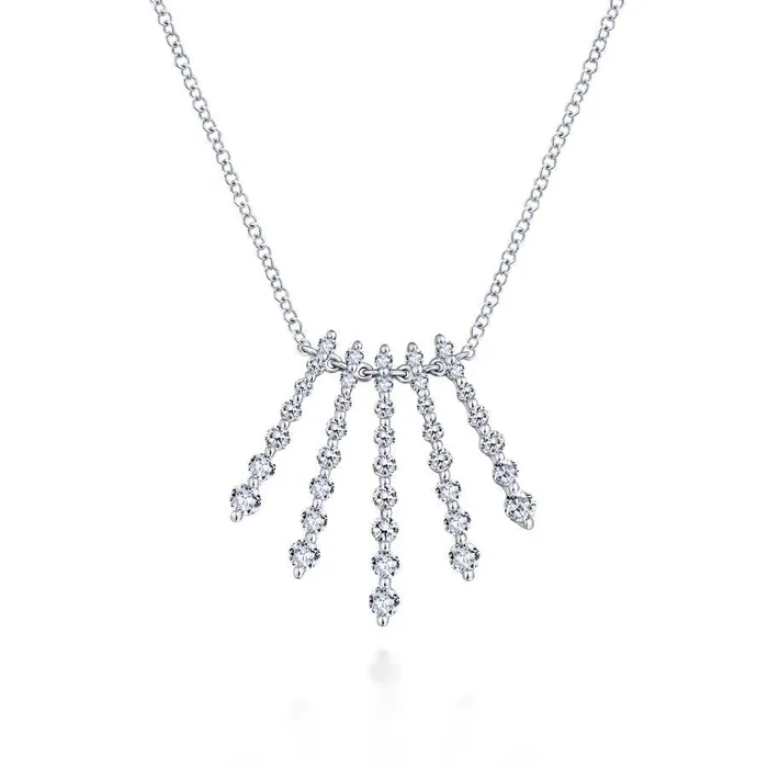 International Diamond Center Gabriel Co Kaslique White Gold Necklace 07 CTW Necklaces International Diamond Center Gabriel Co Kaslique White Gold Necklace 07 CTW Necklaces