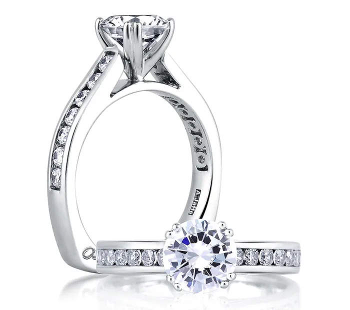 International Diamond Center Rings AJAFFE Classics Round Diamond Engagement Ring Setting 049 ctw