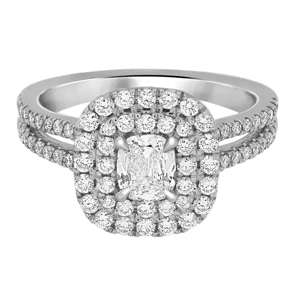 International Diamond Center Rings Complete Rings White Gold with 039 CTW Cushion Diamond Diamond Center Stone Halo Engagement Ring International Diamond Center Rings Complete Rings White Gold with 039 CTW Cushion Diamond Diamond Center Stone Halo Engagement Ring