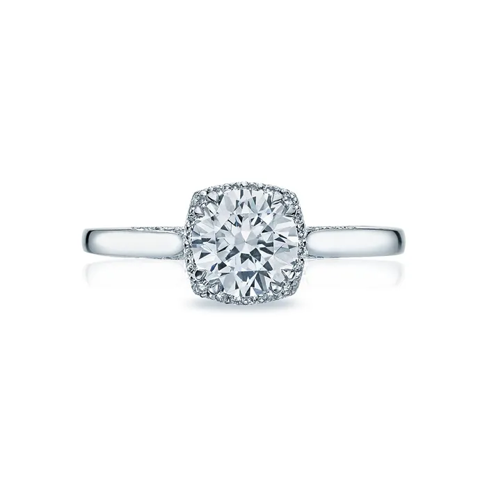 International Diamond Center Rings Tacori 18k White Gold Dantela Round Diamond Engagement Ring Setting 013 CTW International Diamond Center Rings Tacori 18k White Gold Dantela Round Diamond Engagement Ring Setting 013 CTW