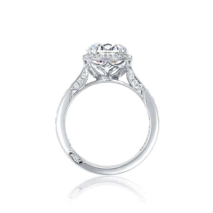 International Diamond Center Rings Tacori 18k White Gold Dantela Round Diamond Engagement Ring Setting 062 CTW International Diamond Center Rings Tacori 18k White Gold Dantela Round Diamond Engagement Ring Setting 062 CTW