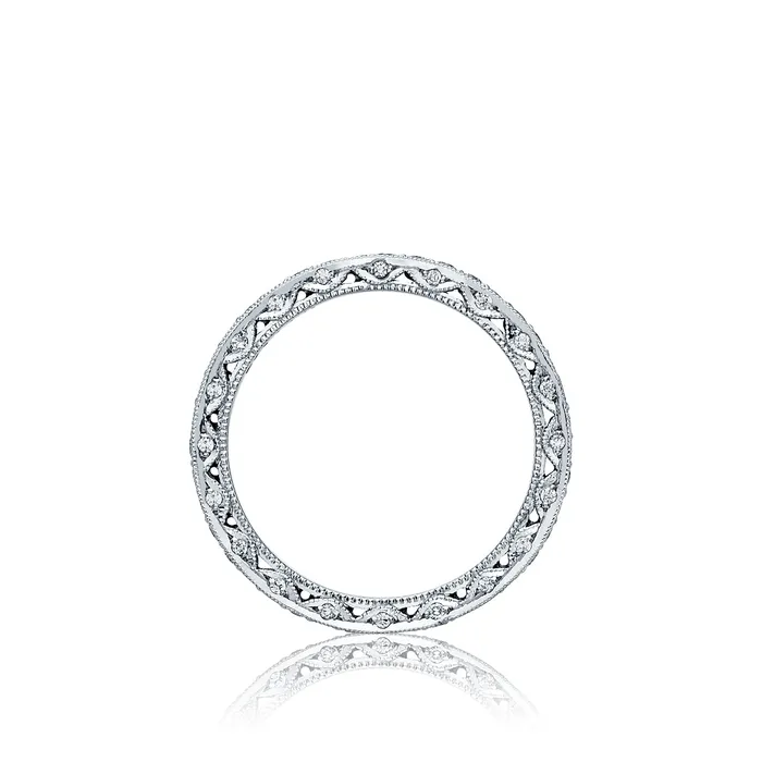 International Diamond Center Rings Tacori Blooming Beauties 18k White Gold Diamond Wedding Band 067 CTW