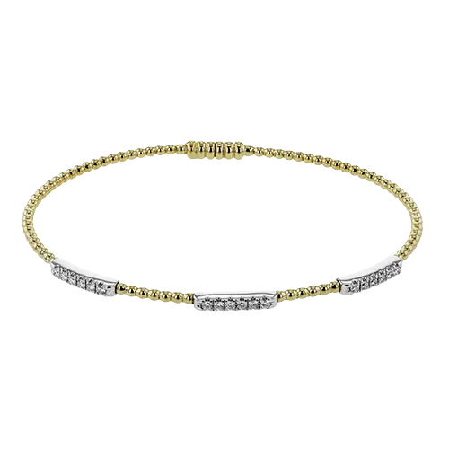 International Diamond Center Simon G Beaded Bangle in 18k Gold with Diamonds PreStyled Sets International Diamond Center Simon G Beaded Bangle in 18k Gold with Diamonds PreStyled Sets