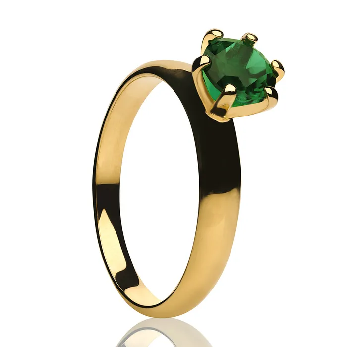 Ladies CZ Wedding Ring Solitaire Wedding Ring Yellow Gold Solitaire Ring Emerald Ring Clean Casting Jewelry Rings Ladies CZ Wedding Ring Solitaire Wedding Ring Yellow Gold Solitaire Ring Emerald Ring Clean Casting Jewelry Rings