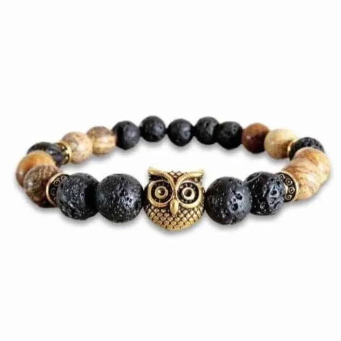 Lava Stone and Picture Jasper Bracelet Magic Crystals Bracelets