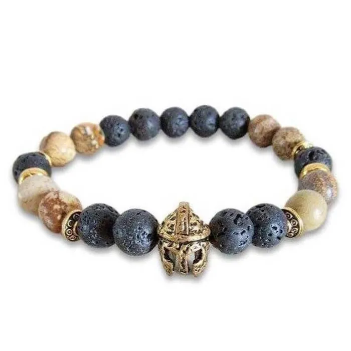 Lava Stone and Picture Jasper Bracelet Magic Crystals Bracelets