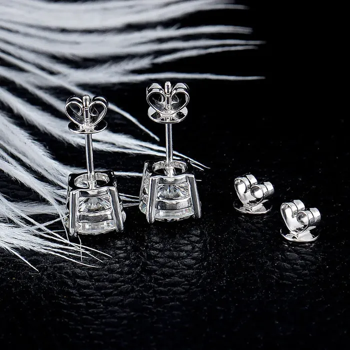 Luxus Moissanite Rings Jewelry 14k White Gold Stud Moissanite Earrings 26ctw Earrings Luxus Moissanite Rings Jewelry 14k White Gold Stud Moissanite Earrings 26ctw Earrings
