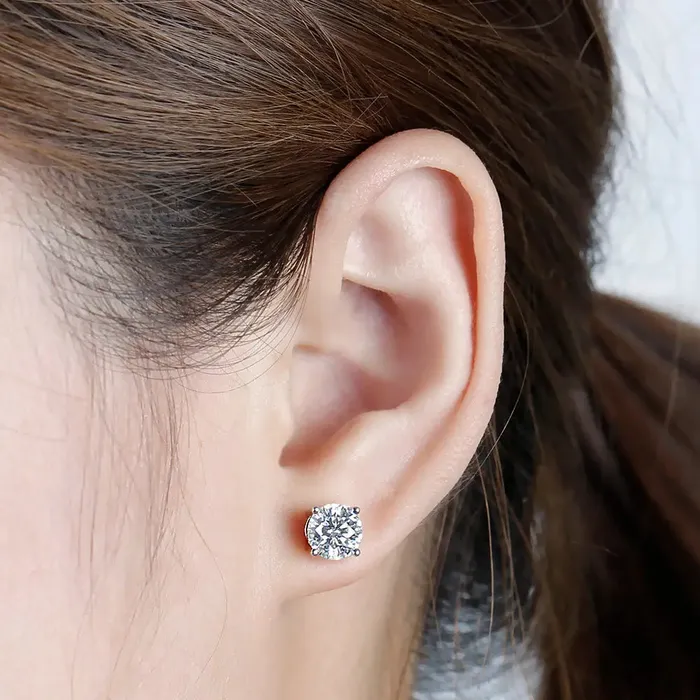 Luxus Moissanite Rings Jewelry 14k White Gold Stud Moissanite Earrings 26ctw Earrings Luxus Moissanite Rings Jewelry 14k White Gold Stud Moissanite Earrings 26ctw Earrings