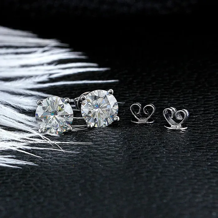 Luxus Moissanite Rings Jewelry 14k White Gold Stud Moissanite Earrings 26ctw Earrings Luxus Moissanite Rings Jewelry 14k White Gold Stud Moissanite Earrings 26ctw Earrings