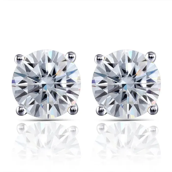 Luxus Moissanite Rings Jewelry 14k White Gold Stud Moissanite Earrings 26ctw Earrings Luxus Moissanite Rings Jewelry 14k White Gold Stud Moissanite Earrings 26ctw Earrings