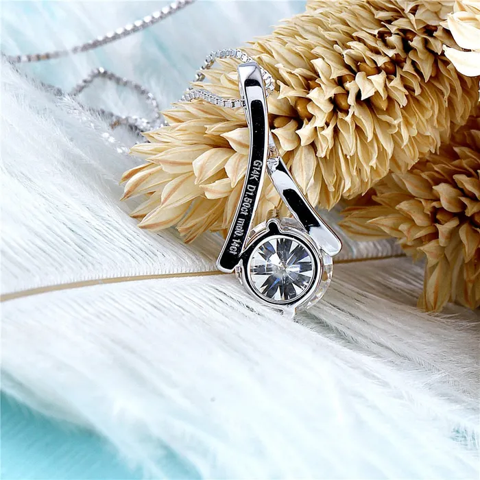 Luxus Moissanite Rings Jewelry Necklaces 14k White Gold Moissanite Necklace Pendant 164ctw