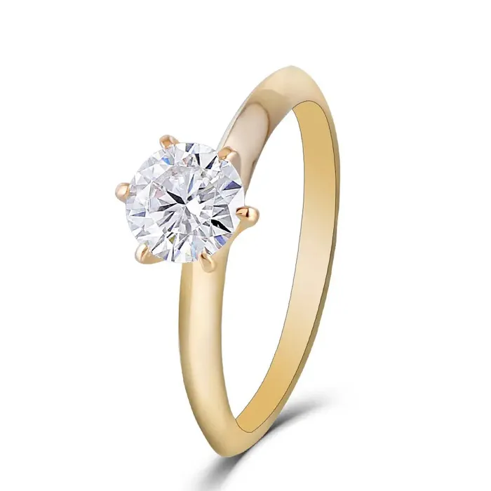 Luxus Moissanite Rings Jewelry Rings 14k Yellow Gold Moissanite Solitaire Ring 1 Carat