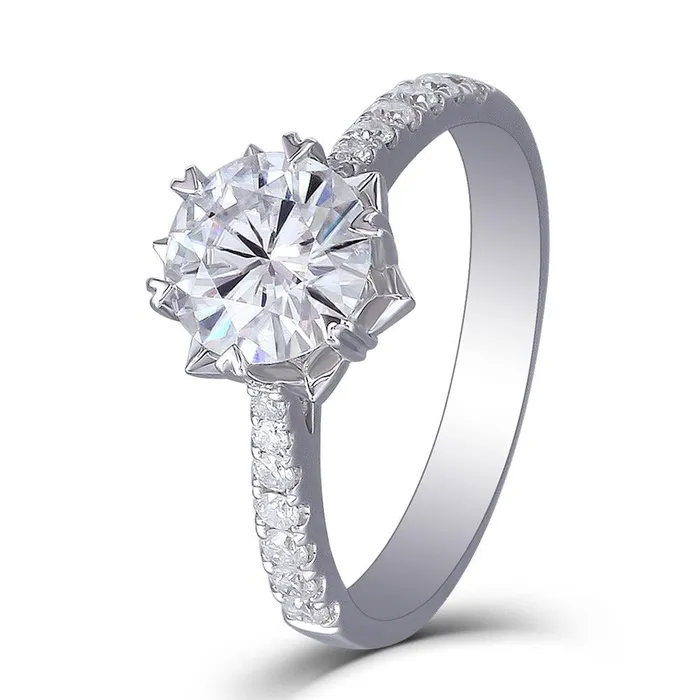 Luxus Moissanite Rings Jewelry Rings Classy Engagement Ring 14k White Gold Moissanite Ring 1ct Center Stone Luxus Moissanite Rings Jewelry Rings Classy Engagement Ring 14k White Gold Moissanite Ring 1ct Center Stone
