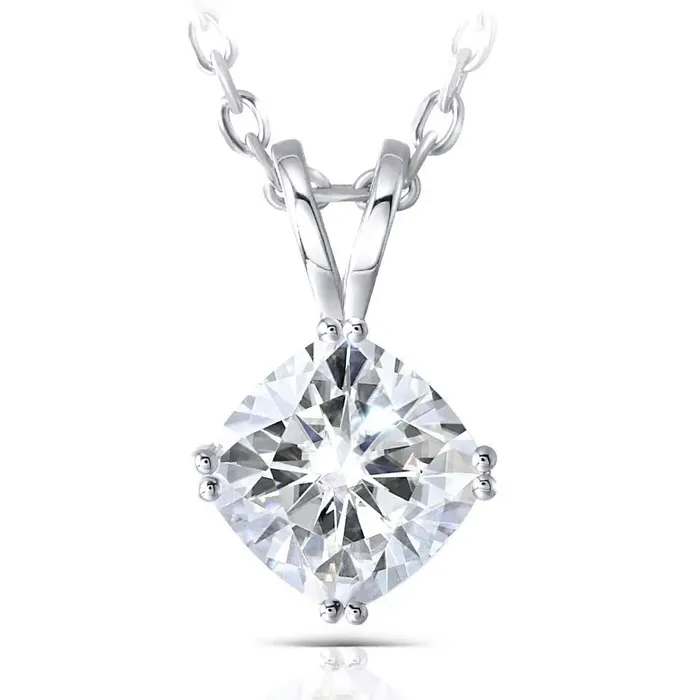 Luxus Moissanite Rings Jewelry White Gold Chain 14k Moissanite Necklace Pendant 2ct Necklaces