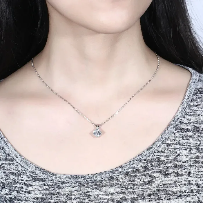 Luxus Moissanite Rings Jewelry White Gold Chain 14k Moissanite Necklace Pendant 2ct Necklaces