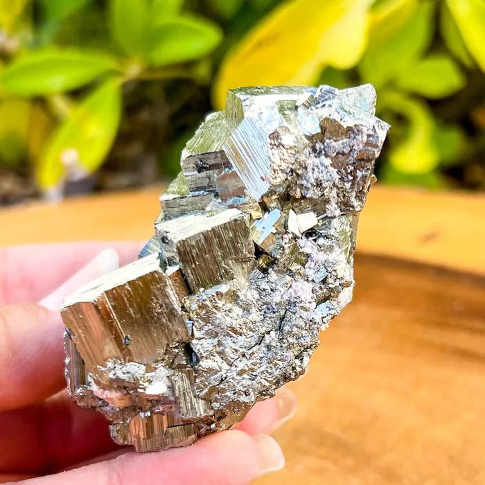 Magic Crystals Charm Necklaces Pyrite Cube Cluster From Peru