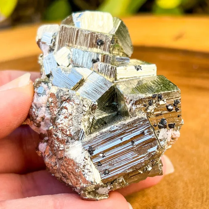 Magic Crystals Charm Necklaces Pyrite Cube Cluster From Peru