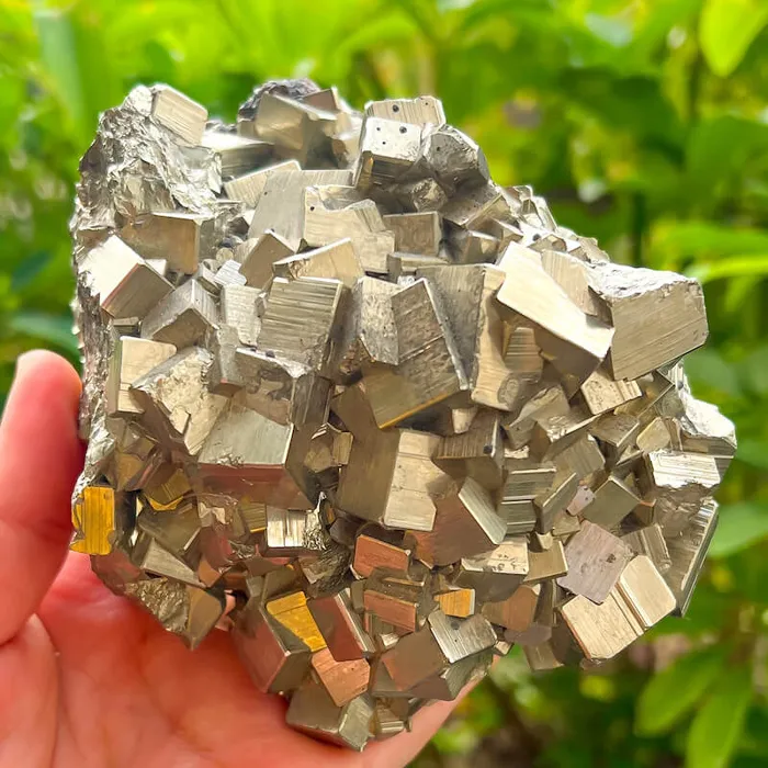 Magic Crystals Charm Necklaces Pyrite Cube Cluster From Peru