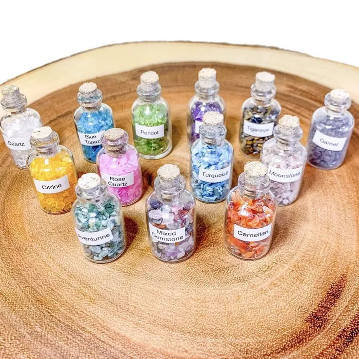 Magic Crystals Necklaces Birthstone Wishing Bottles
