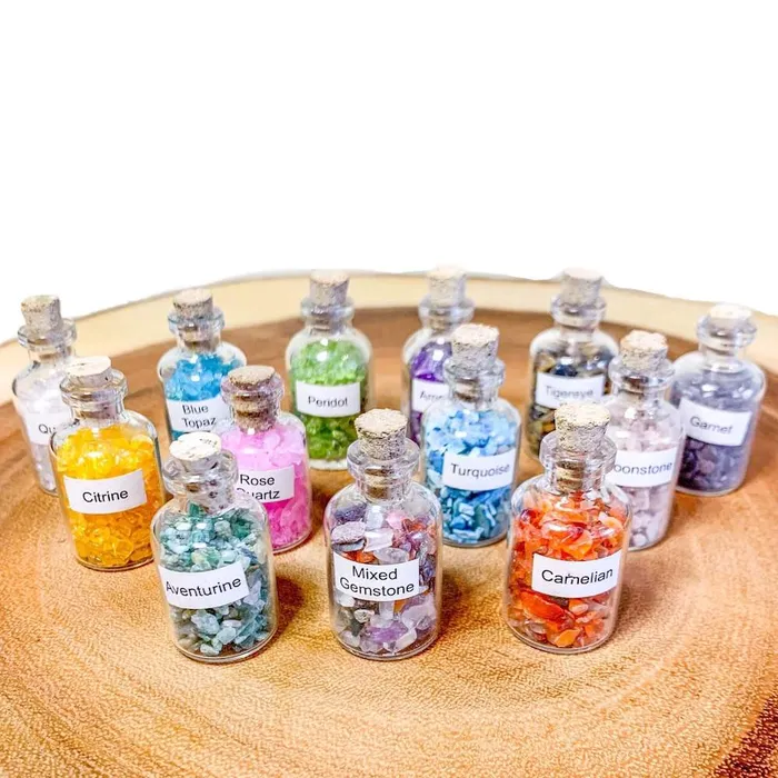 Magic Crystals Necklaces Birthstone Wishing Bottles