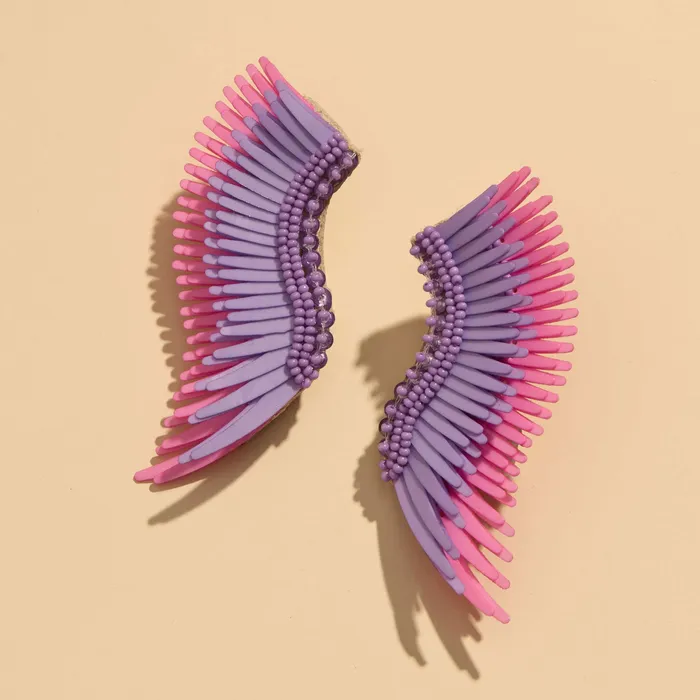 Mignonne Gavigan Earrings Midi Madeline Earrings Purple Pink