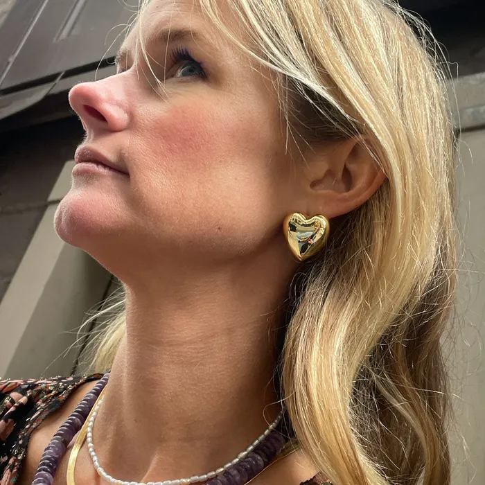 Mignonne Gavigan Heart Studs Gold Necklaces