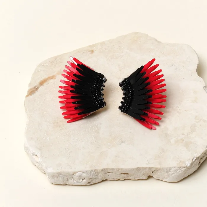 Mini Madeline Earrings Black Red Mignonne Gavigan Earrings
