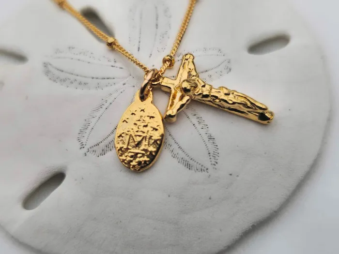 Miraculous Medal and Crucifix Necklace TheLittleCatholic Necklaces