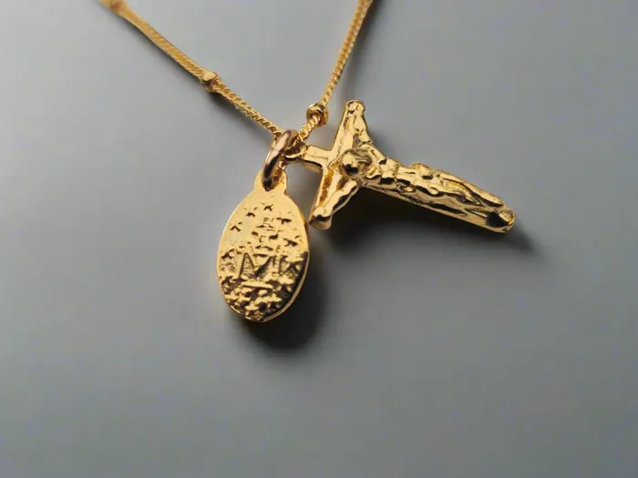 Miraculous Medal and Crucifix Necklace TheLittleCatholic Necklaces