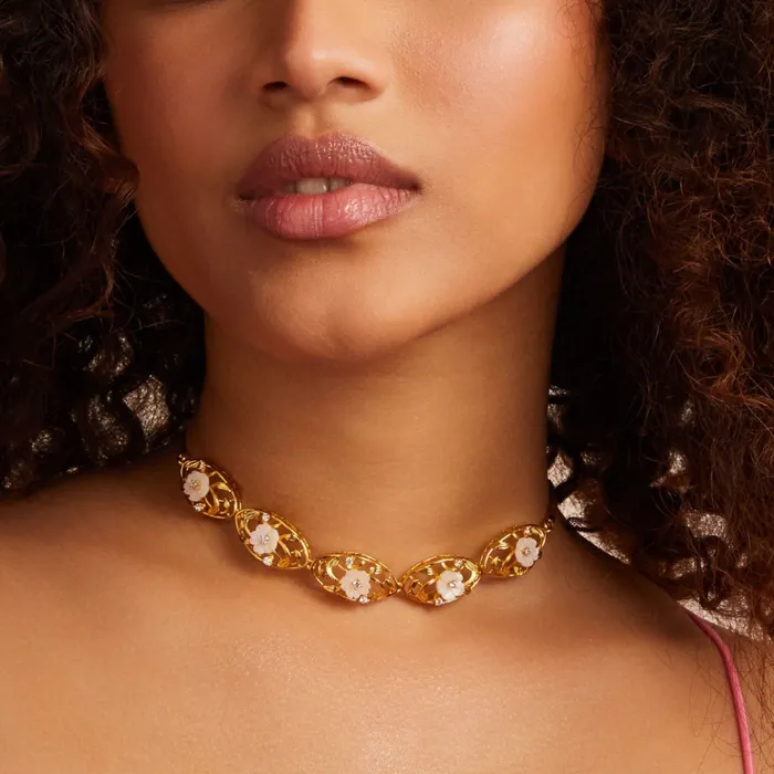 Necklaces Blossom Veil Silver Short Necklace SILVER