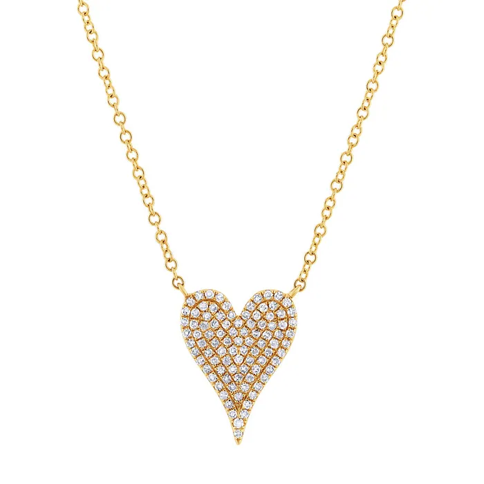 Necklaces SG Fine Small Pave Heart Necklace
