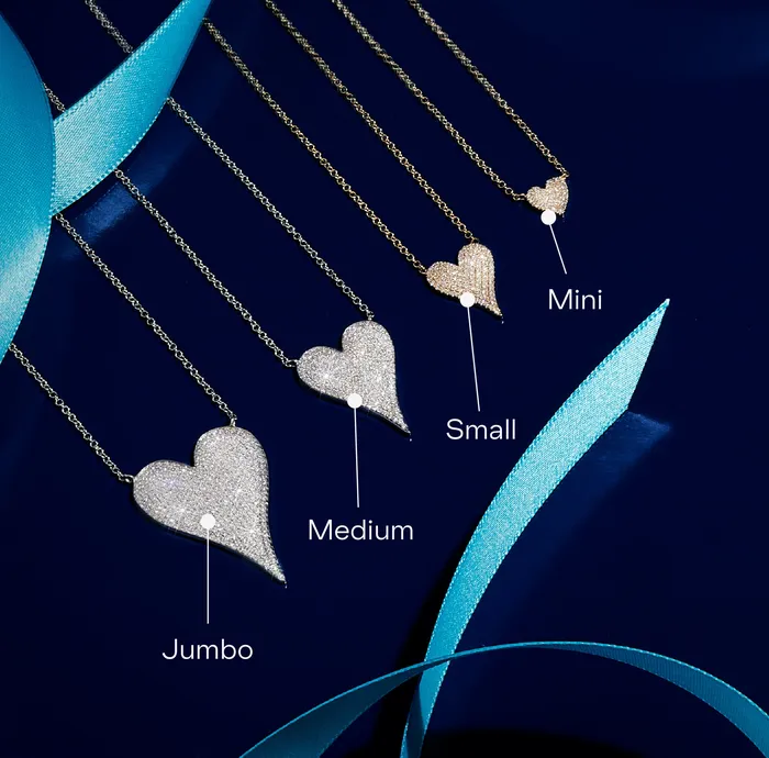 Necklaces SG Fine Small Pave Heart Necklace