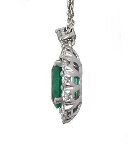 Necklaces Shop IDC estore Emerald and Diamond Fashion Necklace