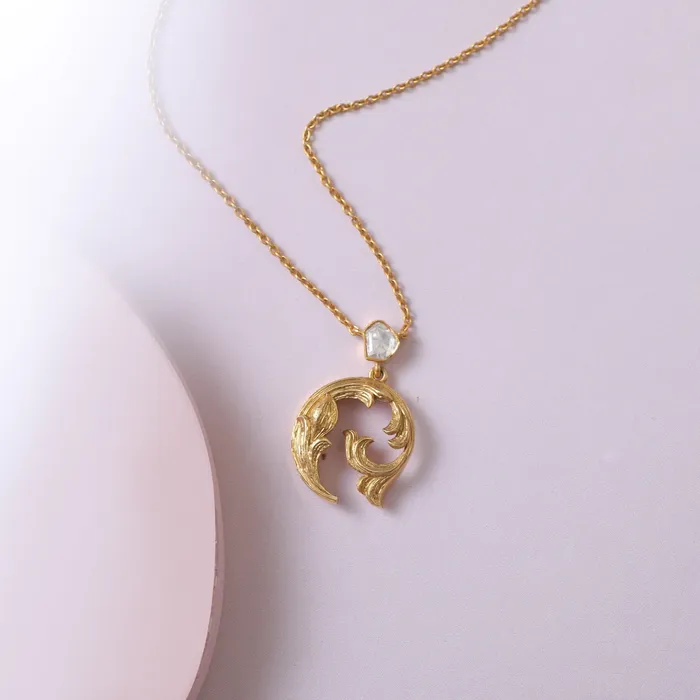 Necklaces SILVER Baroque Dreamy Moissanite Silver Pendant Necklace