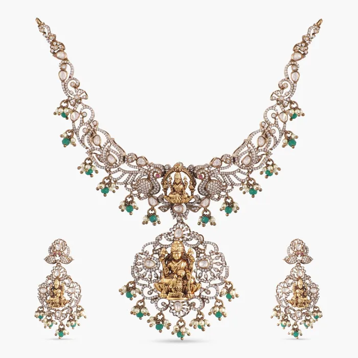 Necklaces SILVER Irika Moissanite Silver Necklace Set