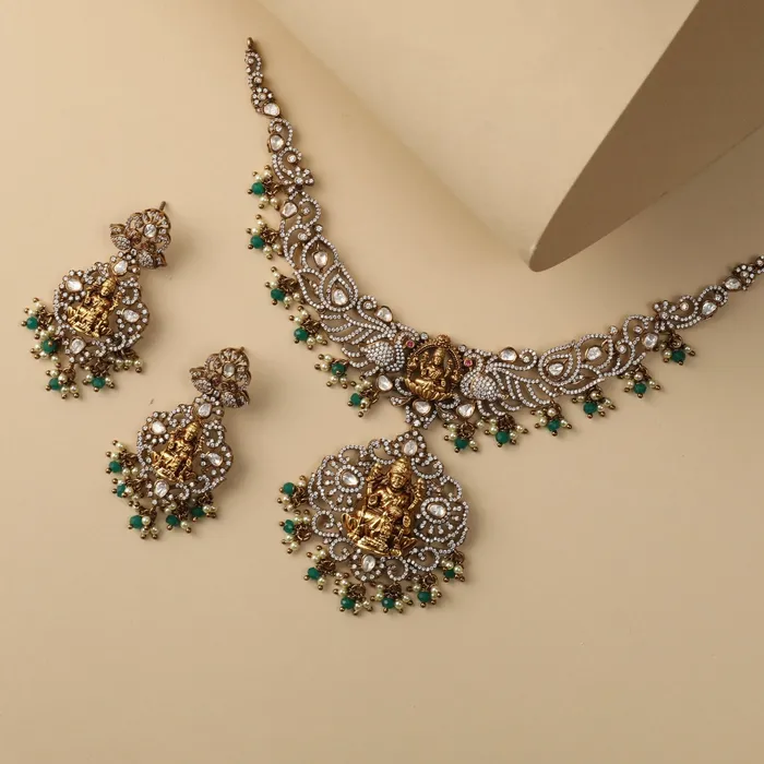 Necklaces SILVER Irika Moissanite Silver Necklace Set