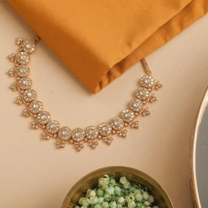 Necklaces SILVER Vihara Jadau Dreamy Silver Necklace