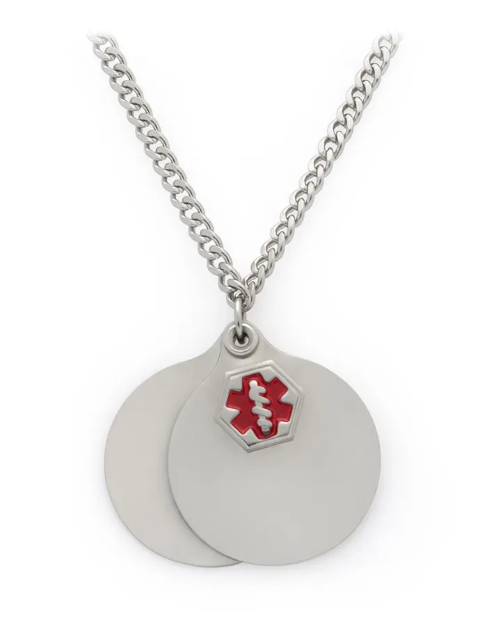 Necklaces Speidel Medilog ID Stainless Steel 26 Necklace with Round Pendants Necklaces Speidel Medilog ID Stainless Steel 26 Necklace with Round Pendants