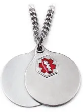 Necklaces Speidel Medilog ID Stainless Steel 26 Necklace with Round Pendants