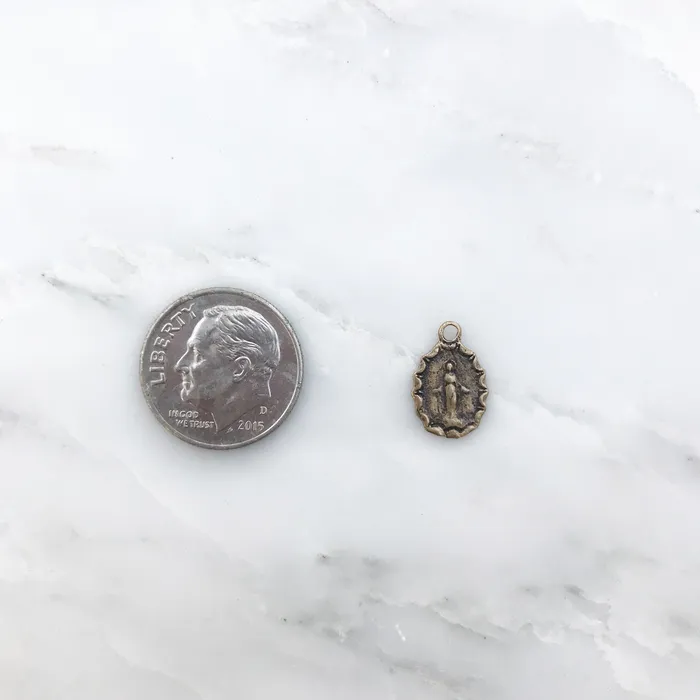 Necklaces TheLittleCatholic Miraculous Medal Necklace 7 in Bronze