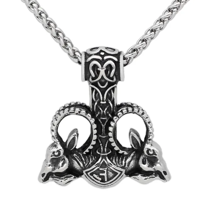 Necklaces Thor Hammer Necklace Legendary Rams Valhalla Vikings