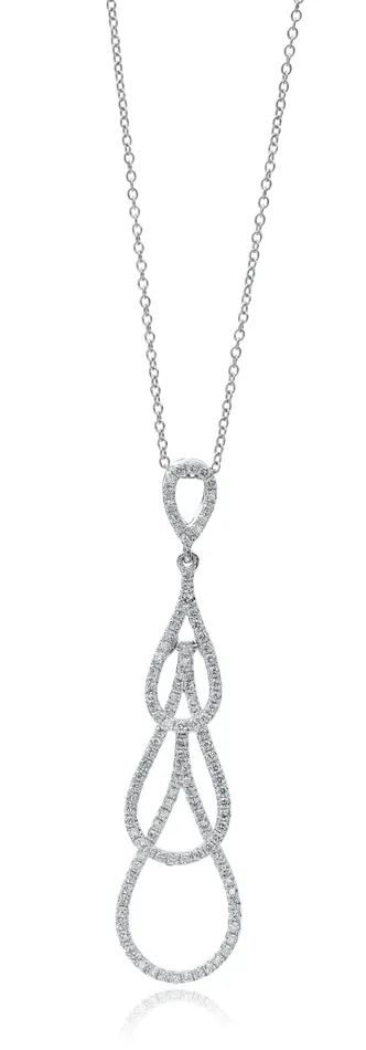 Necklaces Tiered Diamond Teardrop Necklace International Diamond Center Necklaces Tiered Diamond Teardrop Necklace International Diamond Center